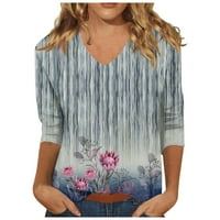 Стрингтен Ракав Кошули За Жени Симпатична Печати Графички Маици Блузи Повик Плус Големина Основни Врвови Пуловер женски кошули