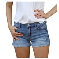 Јотиукеб фармерки за жени нови жени летни кратки фармерки тексас женски џебови мијат тексас шорцеви