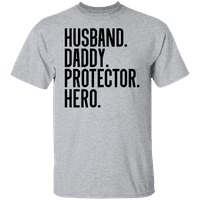 Графичка Америка Денот на таткото сопруг тато заштитник херојска кошула за маица за машка машка
