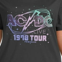 Time & Tru ACDC Tour ACDC Tour Краток ракав Графички бенд Tee