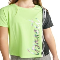 Правда Девојки j-Sport Болно блокирање со активна јазол предна маица, големини XS-XXL