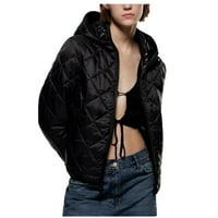 Зимски палто за жени ComfortableSleeve Top Socketwinter Thirt Black Size xs xs