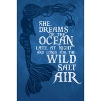 Мармонт Хил Таа сонува за океанот i од Герет Клег Сликарство печати на завиткано платно