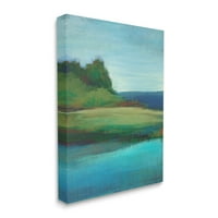 СТУПЕЛ ИНДУСТРИИ Мека дождовна езерска пејзаж галерија за сликање завиткано платно печатење wallидна уметност, дизајн од Стејси