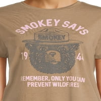 Лиценца Smokey вели маица за кратки ракави за жени