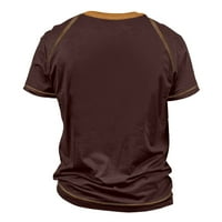 Облека за мажи за вежбање облека за машка маица Раглан маица Ретро кратки ракави со тркалезници за печатење на врвови за печатење