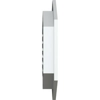 Ekena Millwork 16 W 22 H вертикално врв на вложување на вметнување: Функционален, PVC Gable Vent W 1 4 рамка за рамна трим